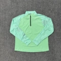 Patterned patchwork half-length sleeves green