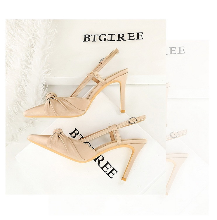 Giày cao gót nữ mũi nhọn gót nhọn 9cm mặt lụa satin thắt nơ phong cách dự tiệc — Màu đen, Màu đỏ rượu, Màu sâm panh, Màu xanh da trời