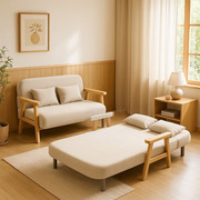 2025 New Sofa Bed Foldableing Dual-Purpose Solid Wood Multi-Functional Home Living Room Small Apartment Overnight Bed