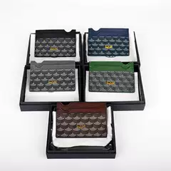 Faure le Page Genuine Leather Card Holder Fish Scale Pattern Card Holder Classic Coin Purse Printed Wallet