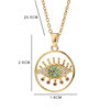 European and American Cross-Border Amazon Popular Jewelry Titanium Steel Clavicle Chain Colorful Zircon Eye Pendant Devil's Eye Necklace