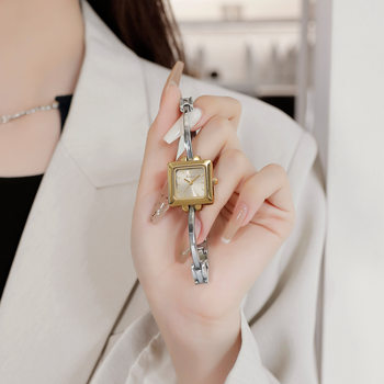Jinmiou Watch Women's Fashion New Women's Bracelet Type Square Watch Small and Exquisite Women's Light Luxury Niche
