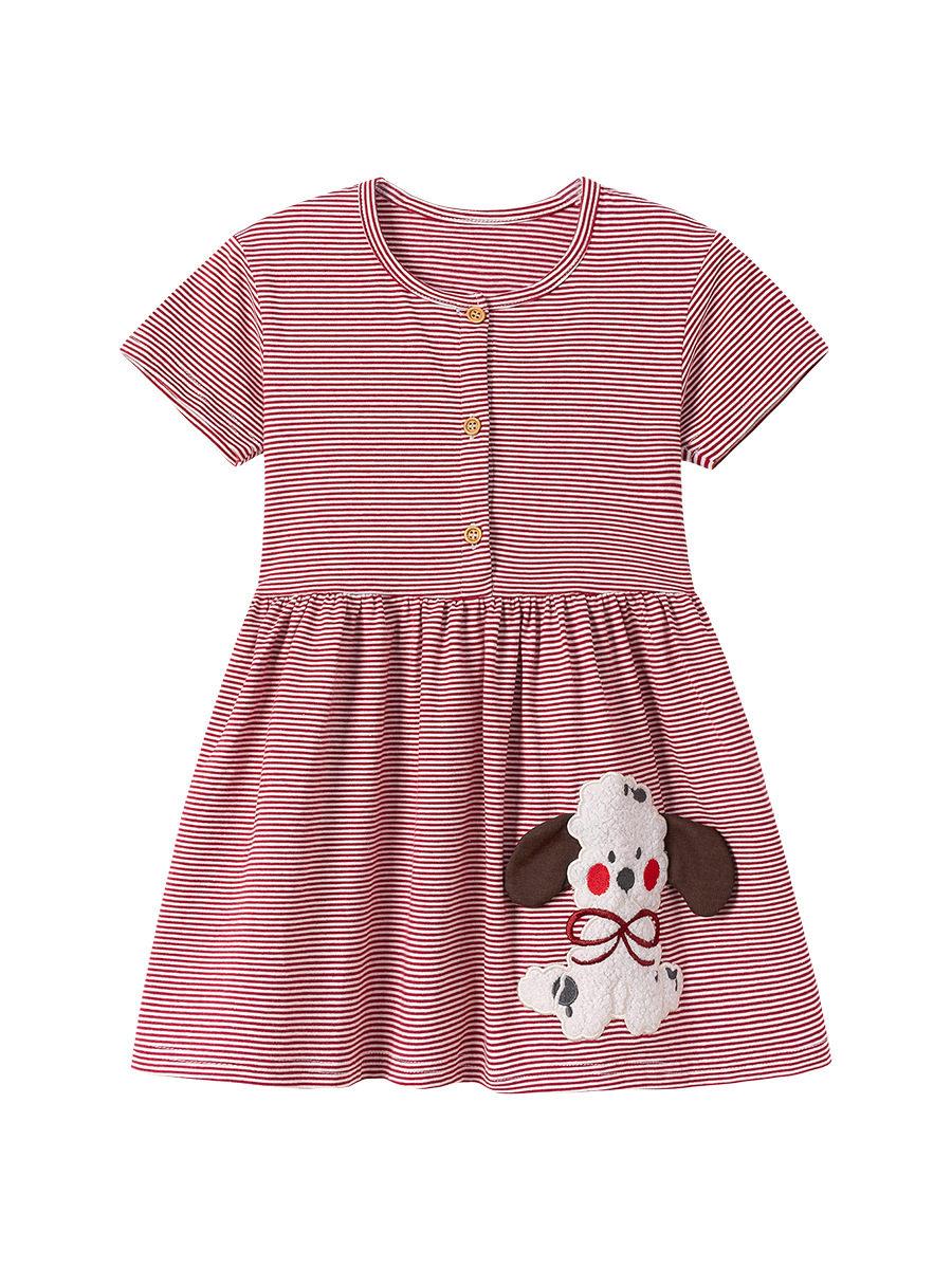 Factory Kids' Dress Dropshipping & Distribution, Summer Kids' Dress, Cute Dog Girls' Skirt