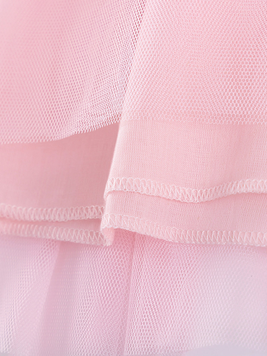 Girls' Summer Short-Sleeve Mesh Dress, Cute Kids' Princess Dress