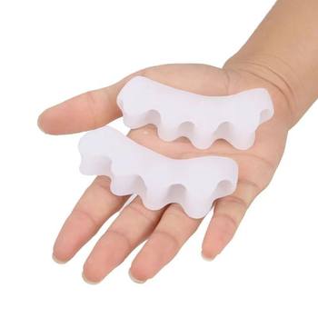 Toe Splitter Toe Overlap Squeeze Thumb valgus straightener Five Toe Splitter Silicone Sleeve Wearable Shoes