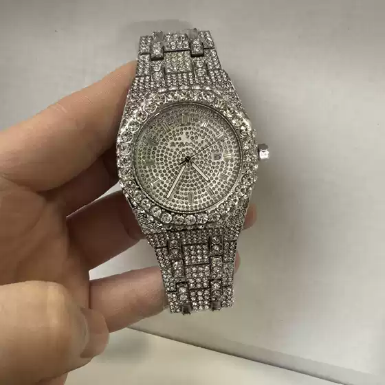 2025 Dunhuang Aliexpress Hot-Selling Ap Full Diamond Men's High-Quality Watch Trendy Fashion Quartz Watch Manufacturer Wholesale