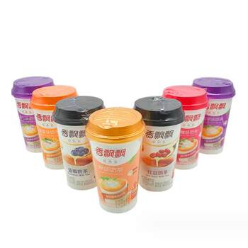 Fragrant floating red bean milk tea good material Series 30 cups full box instant drink meal milk tea wholesale