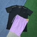Crystal short sleeve black+d218 purple