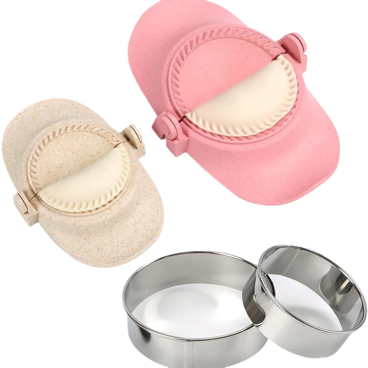 Household Dumpling Tools 5-Piece Set Handmade Kitchen Dumpling Maker Model Dumpling Making Tools Manual Dumpling Skin Set