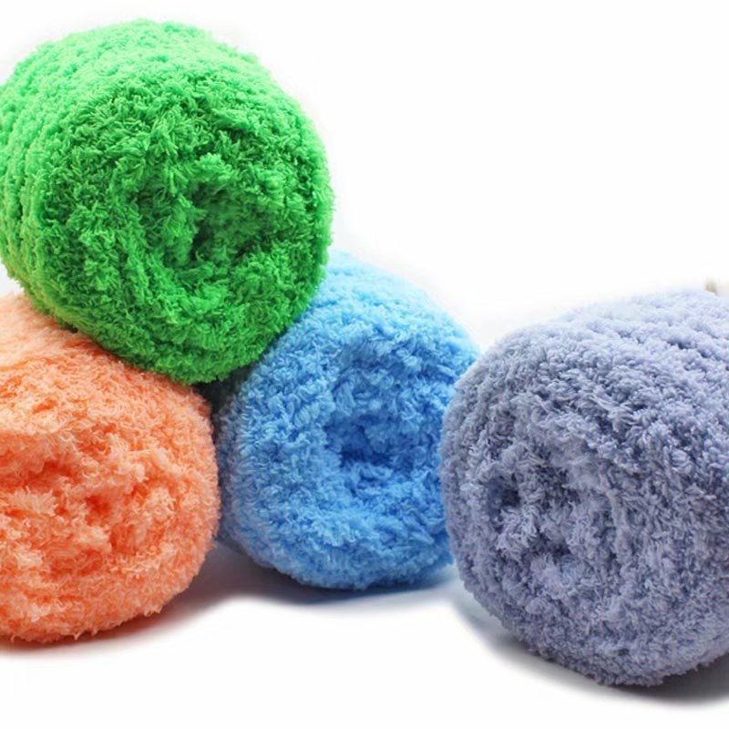 Coral Velvet Yarn Coral Velvet Towel Yarn Thick Scarf Children's Baby Yarn Milk Cotton Hand Knitting Wholesale