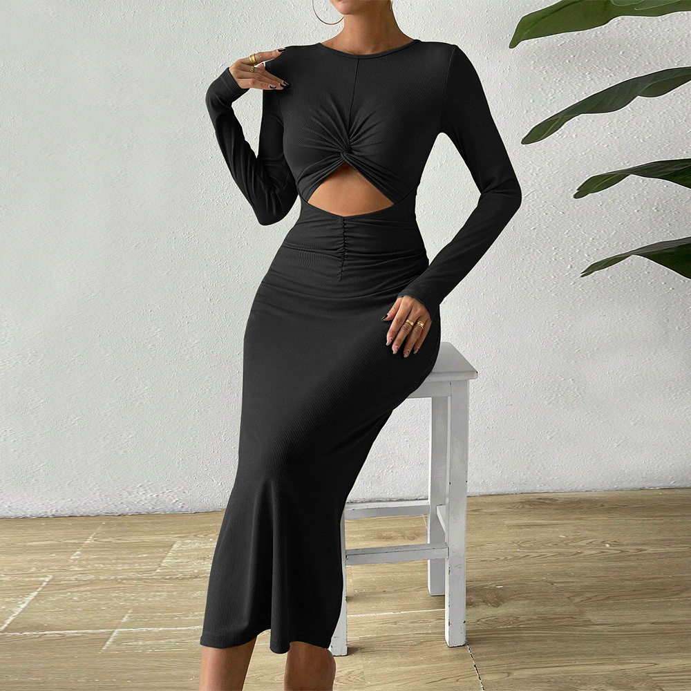 Sexy Hollow Out Split Bodycon Dress Spring Summer Collection Perfect for Parties Wholesale Available