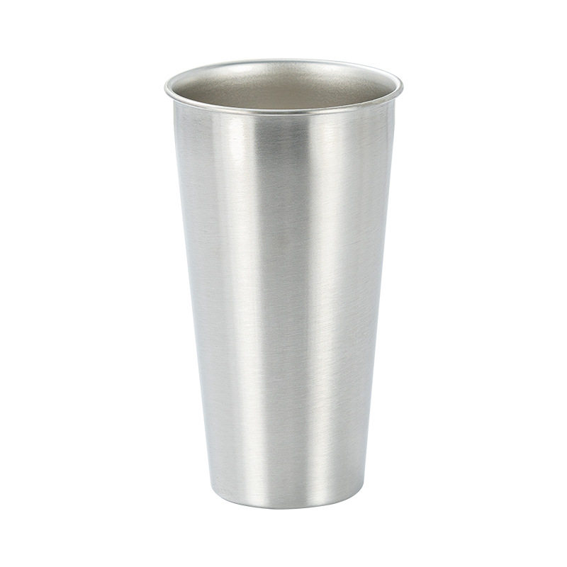 304 Stainless Steel Beer Mug, Anti-Fall Juice and Cold Drink Cup, Outdoor Camping Restaurant Single-Layer Water Cup, Coffee Cup, Gold Color