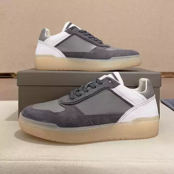 European Station BC Spring and Autumn Popular Fashion Brand Shoes Genuine Leather White Shoes High-end Casual sneaker Men's Light Luxury Board Shoes