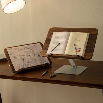Solid Wood Bookshelf Book Holder Fixed Morning Reading Stand Black Walnut Adjustable Rotating Reading Stand Wholesale Reading Stand