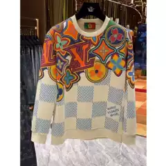 Autumn and Winter New 2024 Light Luxury High Set Fashion Couples Long Sleeve High Color Value Printed Casual Trend