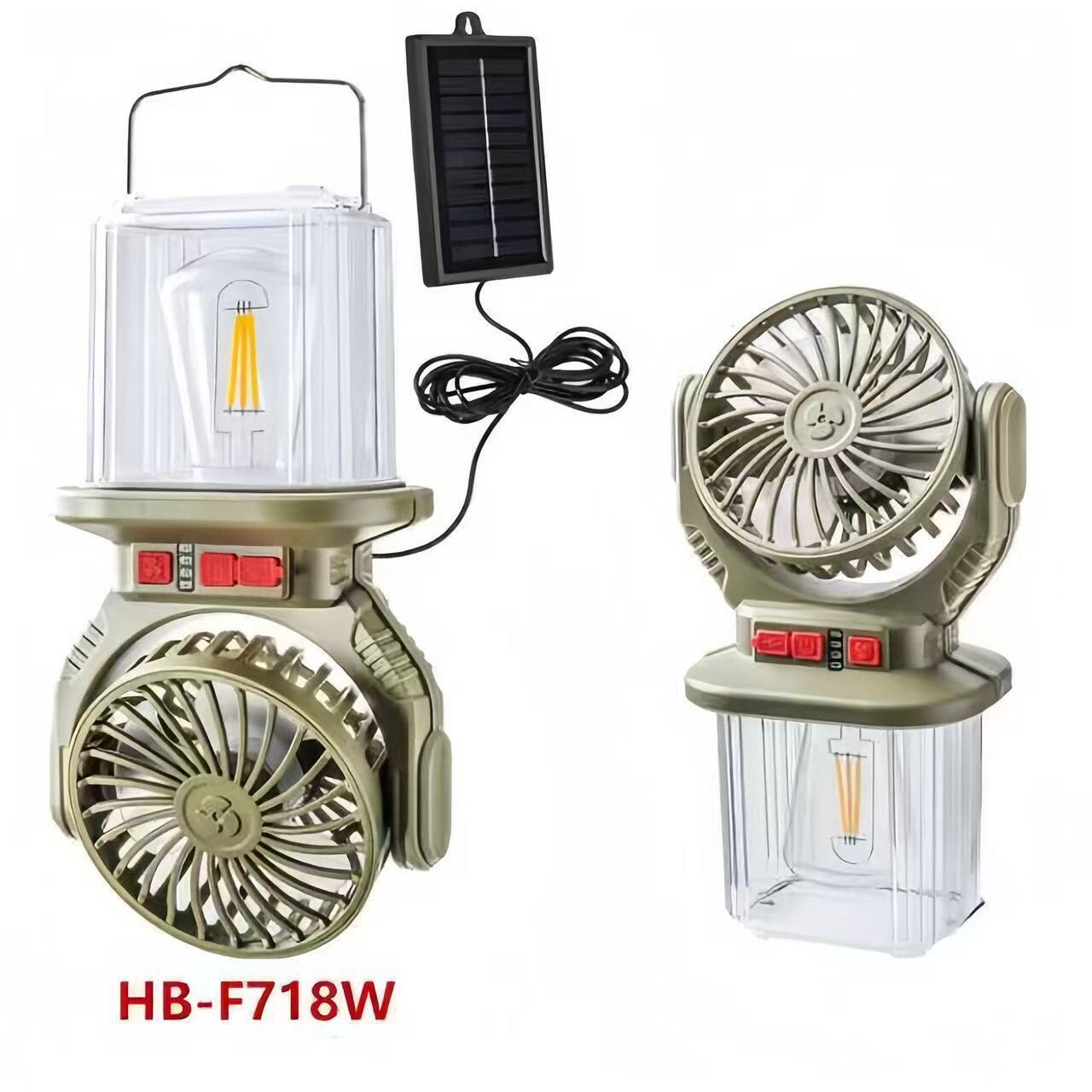 Outdoor Solar Camping Light Fan Light Portable Light Dual Light Source Lighting Hook Long Life Emergency Light