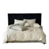 New Class a Pure Cotton Long-Staple Cotton 100S Simple Yarn-Dyed Air Jacquard Thickened Brushed Bed Sheet and Fitted Sheet Four-Piece Set