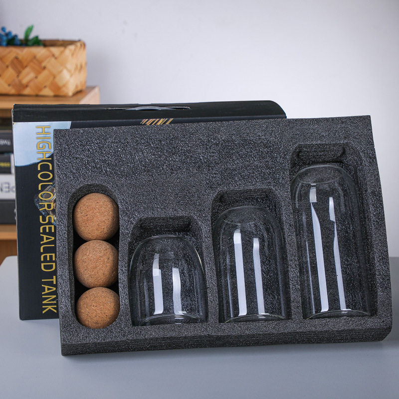 Borosilicate glass sealed jar household coffee bean storage box kitchen grains Cork tea jar gift box