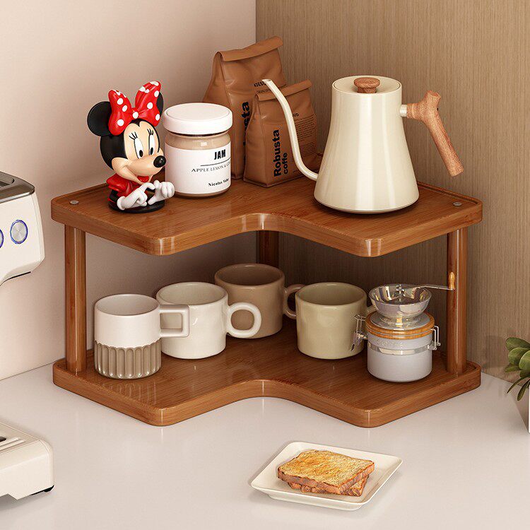 Kitchen Corner Storage Rack Corner Storage Rack Desktop Cup Display Rack Tea Set Display Rack Cup Rack