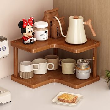 Kitchen Corner Storage Rack Corner Storage Rack Desktop Cup Display Rack Tea Set Display Rack Cup Rack