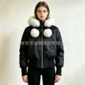 black/white faux-fur
