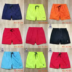Men's Beach Shorts Casual Pants Water-Activated Surf Shorts Original Foreign Trade Trendy Brand Solid Color Pattern Beach Shorts