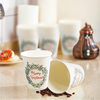 Anyou White Garland Food Grade Christmas Disposable Paper Cups Hygienic Restaurant Hotel Exhibition Party Supplies