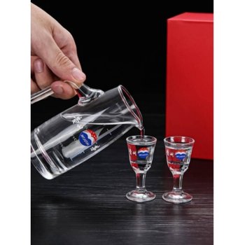 Maotai Cup Wine suit Wine Glass Spirits Glass Crystal Glass Wine Pot 10ml Small Wine Glass Gift Box Wine Dispencer