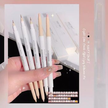 SWEET MINT crystal color double head lying silkworm pen outline shadow pen matte natural eyelid down to pen highlight brighten