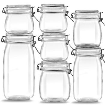 Sealed Jar Glass Bottle Storage Jar Kitchen Supplies Storage Box Honey Lemon Bottle Enzyme Milk Powder Seal