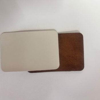 Pu Leather Products Rectangular Retro Brown Distressed Craft Square White Pu Leather