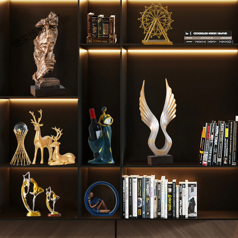 酒柜餐边柜现代高档软装客厅室内轻奢摆件创意办公室家居装饰品