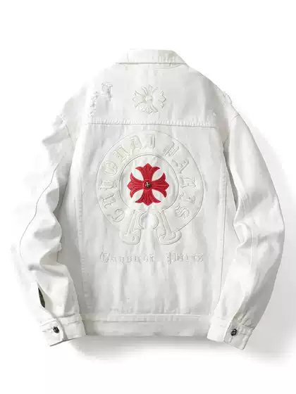 Cross-Border New American Trendy Brand Handsome Casual Jacket Spring and Autumn Men's and Women's Leather Embroidered Trendy Loose Denim Jacket