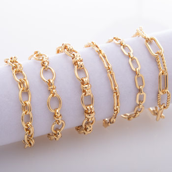 Rough Titanium Steel Bracelet High Personality Jewelry Corn Pearl Knot Three Row Strap and Other Hip Hop Punk Ins