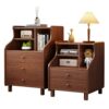 Solid Wood Bedside Table Simple Modern Bedroom Storage Cabinet Nordic Home Small Bedside Storage Rack Simple Storage Cabinet