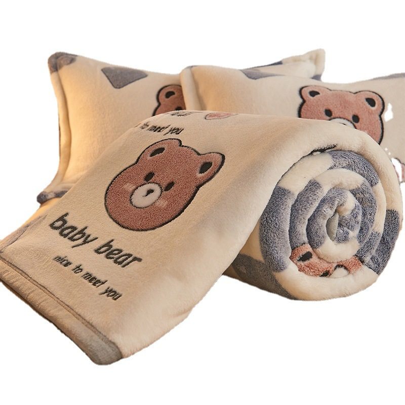 Blanket Coral Fleece Cover Blanket Flannel Blanket Cartoon Sofa Blanket Single Bed Sheet Single Air Conditioning Nap Blanket Quilt