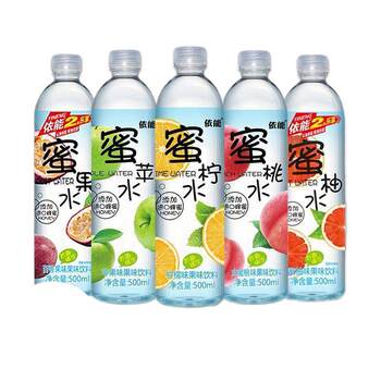 Yineng Peach Water, Honey Lemon Water, Pomelo Water, Honey Apple Fruit Flavored Drink with Added Honey 500ml*24 Bottles in Plastic Film Packaging
