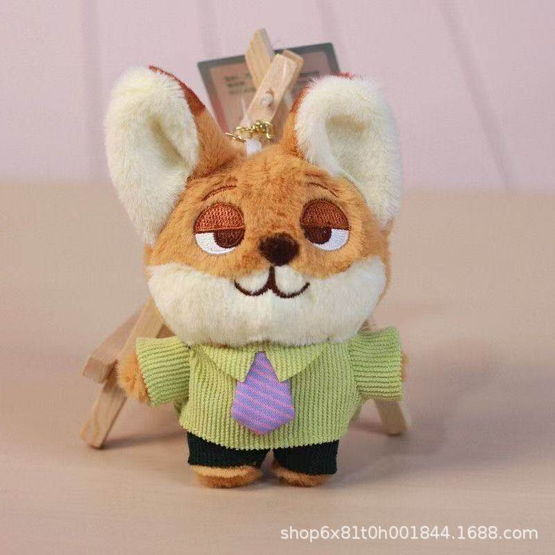 Cross-Border Zootopia Plush Pendant Judy Rabbit Nick Fox Keychain Bag Doll Accessories