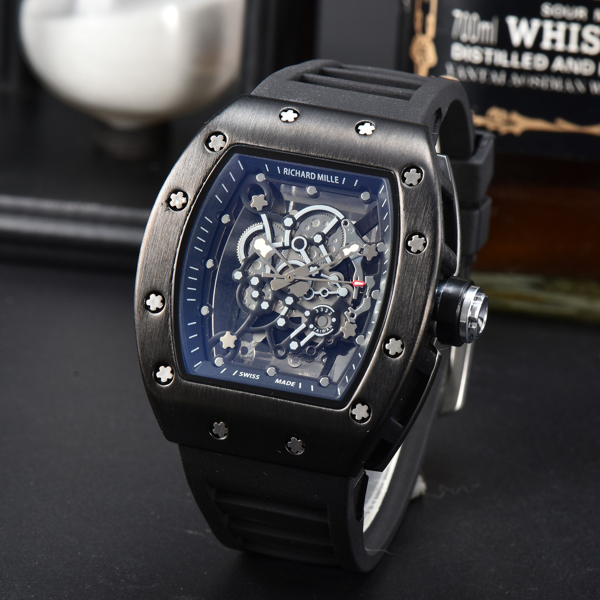 New Richard Six-Pin Cut Out Lettering Hot-Selling Watch Men's and Women's Watch Manufacturer Supply Large Dial 3 O1CN01VHL4Fo1jKn0ZGtWhq !!2211633204530 0 cib