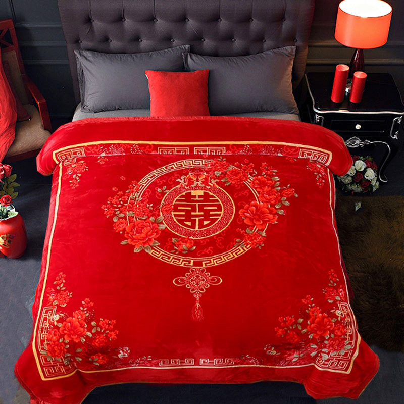 Red Wedding Blanket with 