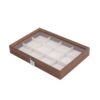 Walnut Wood Grain Bracelet Storage Box, Buddhist Beads Display Tray, High-End Crystal Jade Bracelet Jewelry Box