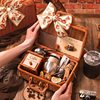 Hand Grinder, Hand-Cranked Coffee Machine, Coffee Bean Grinder, All-In-One Small Household Portable Gift Box Set