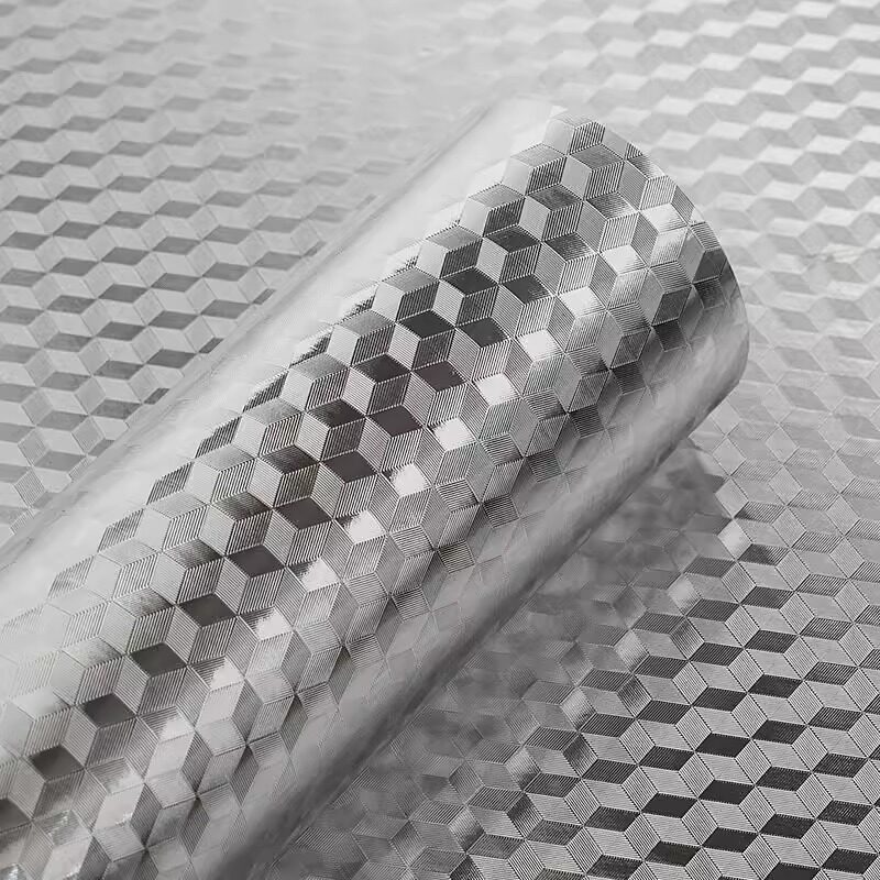 厨房用防油贴纸防水自粘灶台面翻新防火耐高温墙贴橱柜防潮锡箔纸