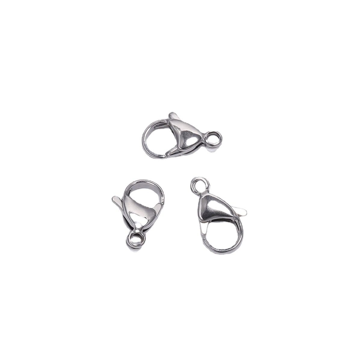 Stainless Steel Jewelry Accessories No. 15 Lobster Clasp Necklace Head Jewelry Buckle Semi-Finished Bracelet Accessories Buckle