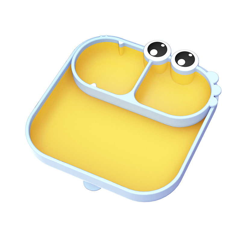 2025 Baby Plate Infant Suction Cup Children's Tableware Set Self-Feeding Divided Plate Silicone Complementary Food Bowl