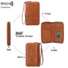 Cross-Border New Rfid Passport Bag Large Capacity Long Zipper Passport Wallet Multi-Functional Travel Storage Document Bag