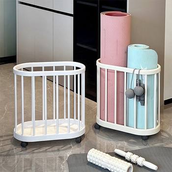 Simple Modern Storage Rack Dirty Clothes Storage Basket Light Luxury Dirty Clothes Basket Sandwich Wheeled Mobile Storage Bucket