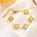 7736 four leaf clover bracelet