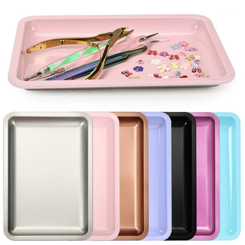 Korean ins style stainless steel jewelry tray manicure desktop tools storage tray cosmetics tray metal tray