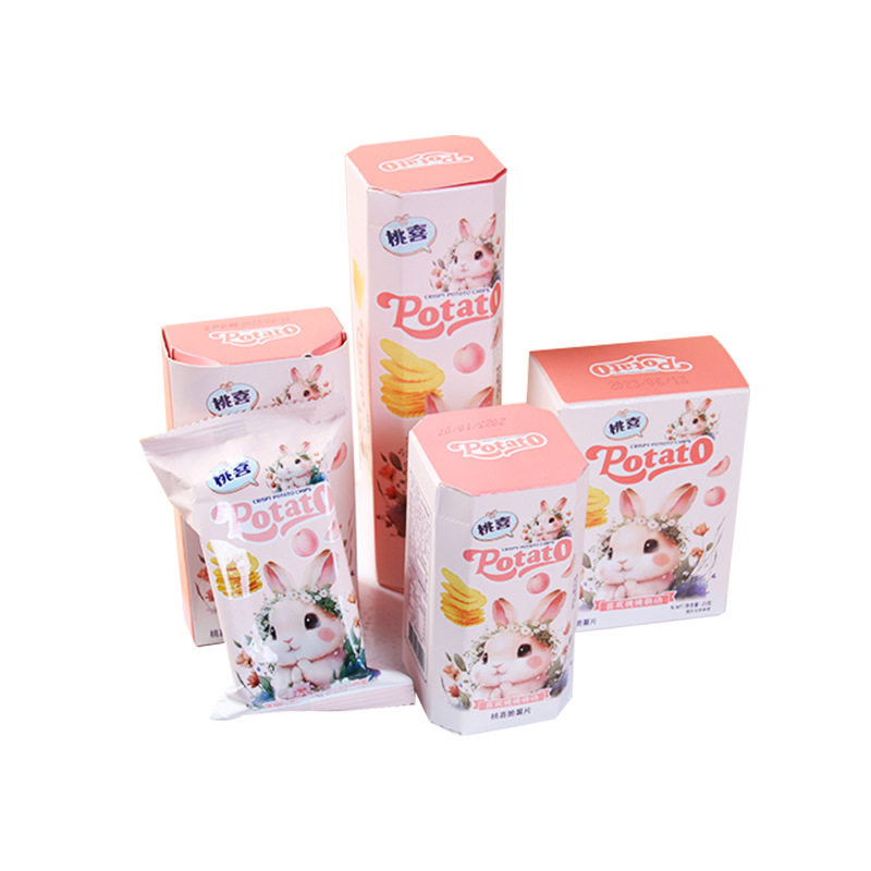 Rainbow Diary peach crisp potato chips children love to eat snacks wedding candy gift matching gift box wedding gift return gift